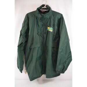 BC Senior Games Windbreaker w/ Hood Green Retro Mens Large British Columbia Vtg